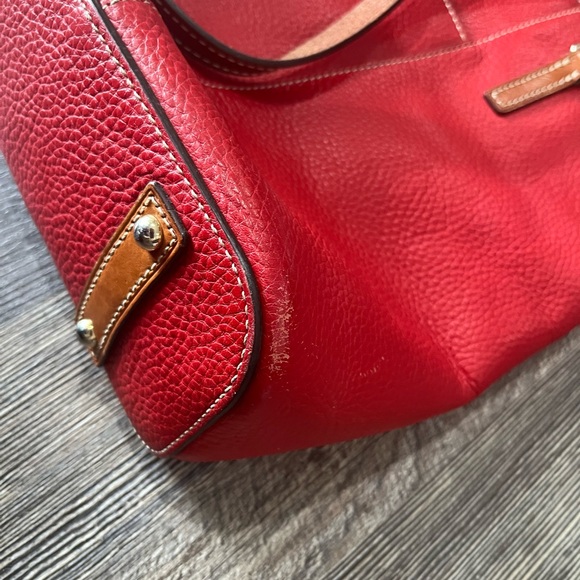 Lexington Shopper, Red with brown handle - Picture 4 of 7